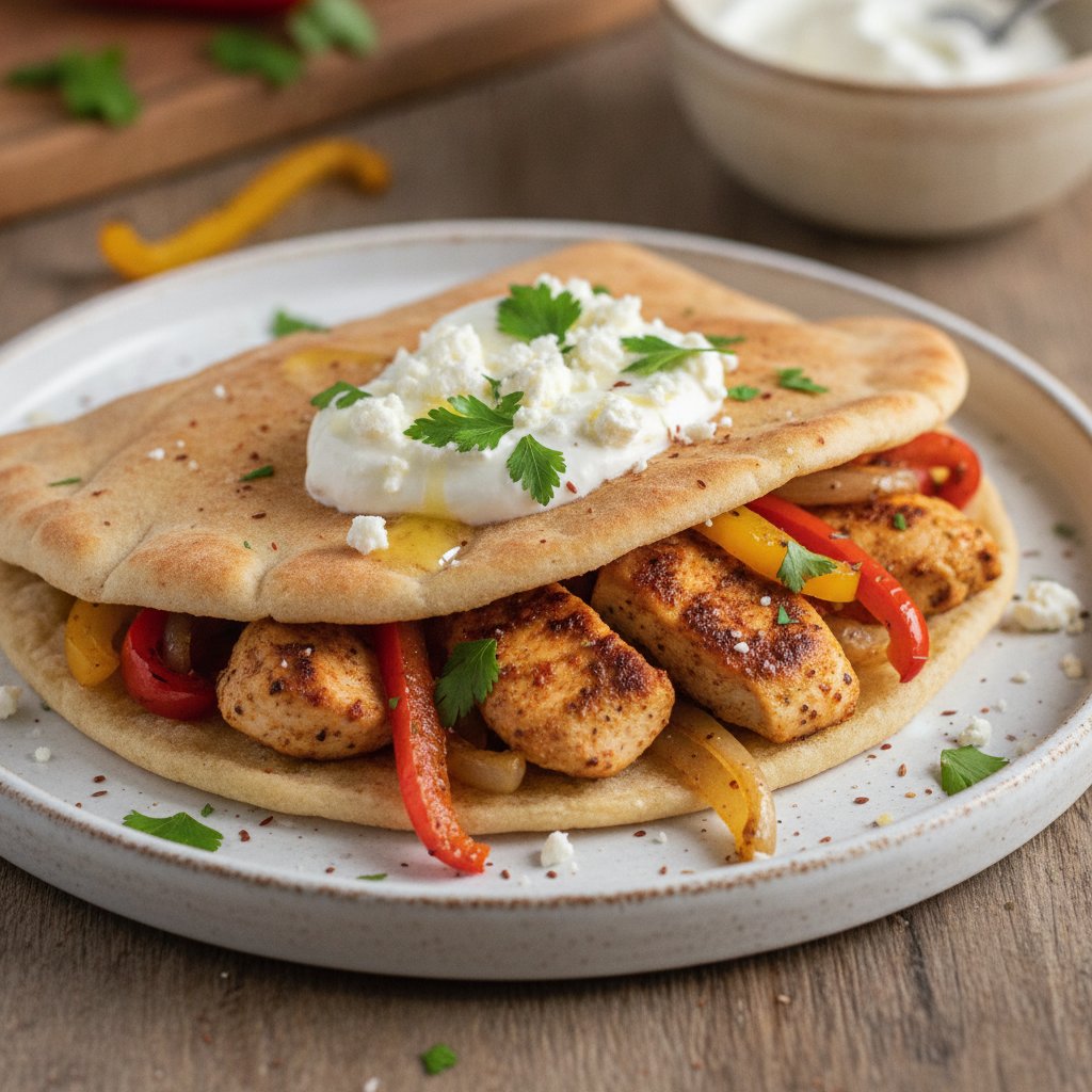 Sweet Pepper Chicken Flatbread