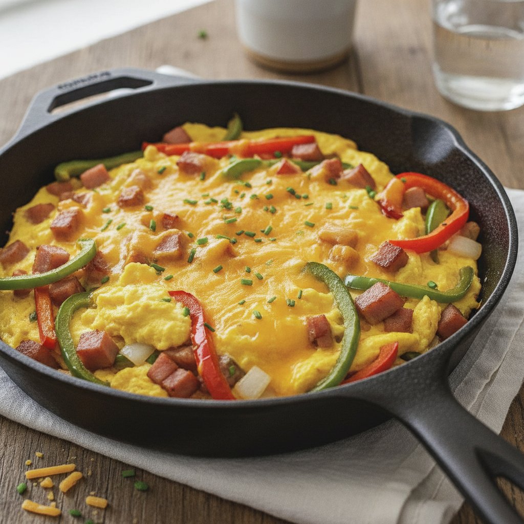 Denver Skillet — Ham, Pepper and Egg Skillet (Keto)