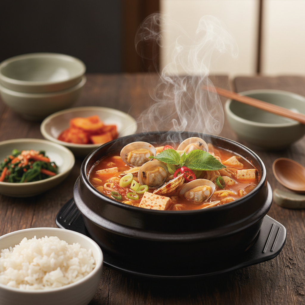Kongnamul Jjigae with Clams