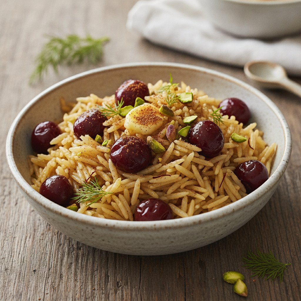 Rice with Sour Cherries (Low-Calorie)