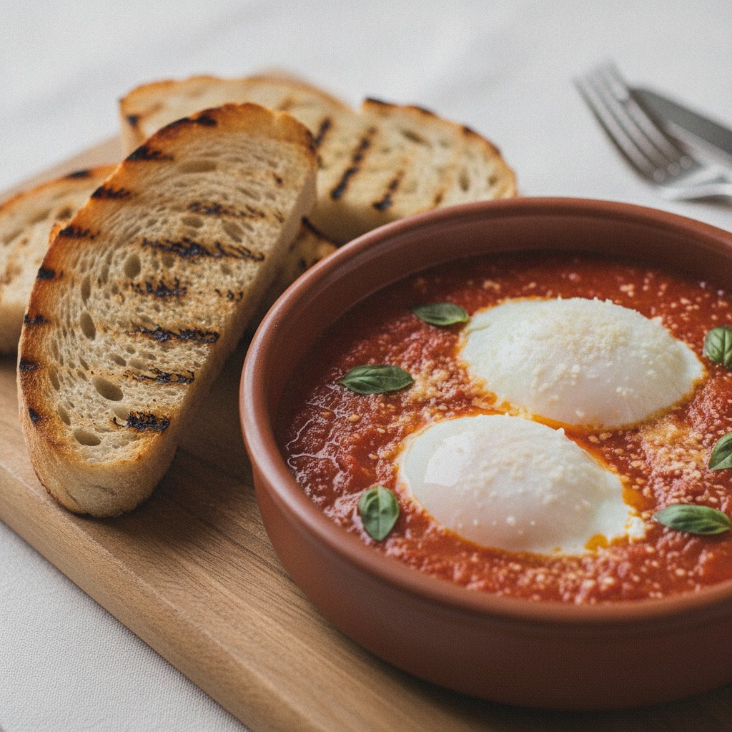 Poached Eggs in Tomato Sauce (Low-Calorie)