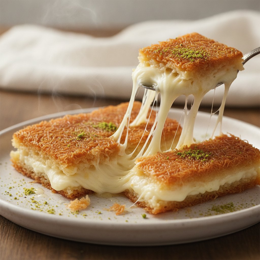 Turkish Stretchy Cheese Dessert Cake (Tel Kadayif Peynirli Tatli)