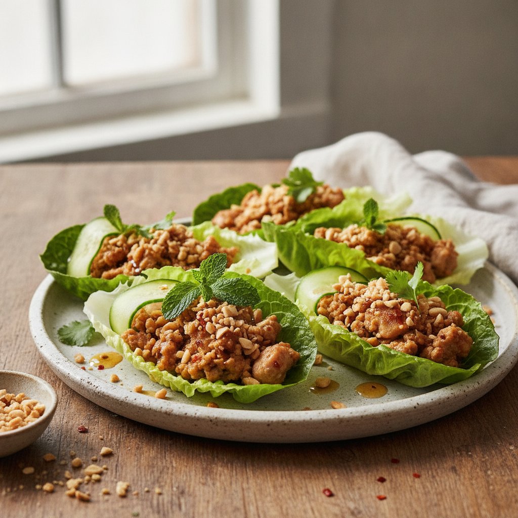 Thai Lettuce Wrapped Chicken (Keto)