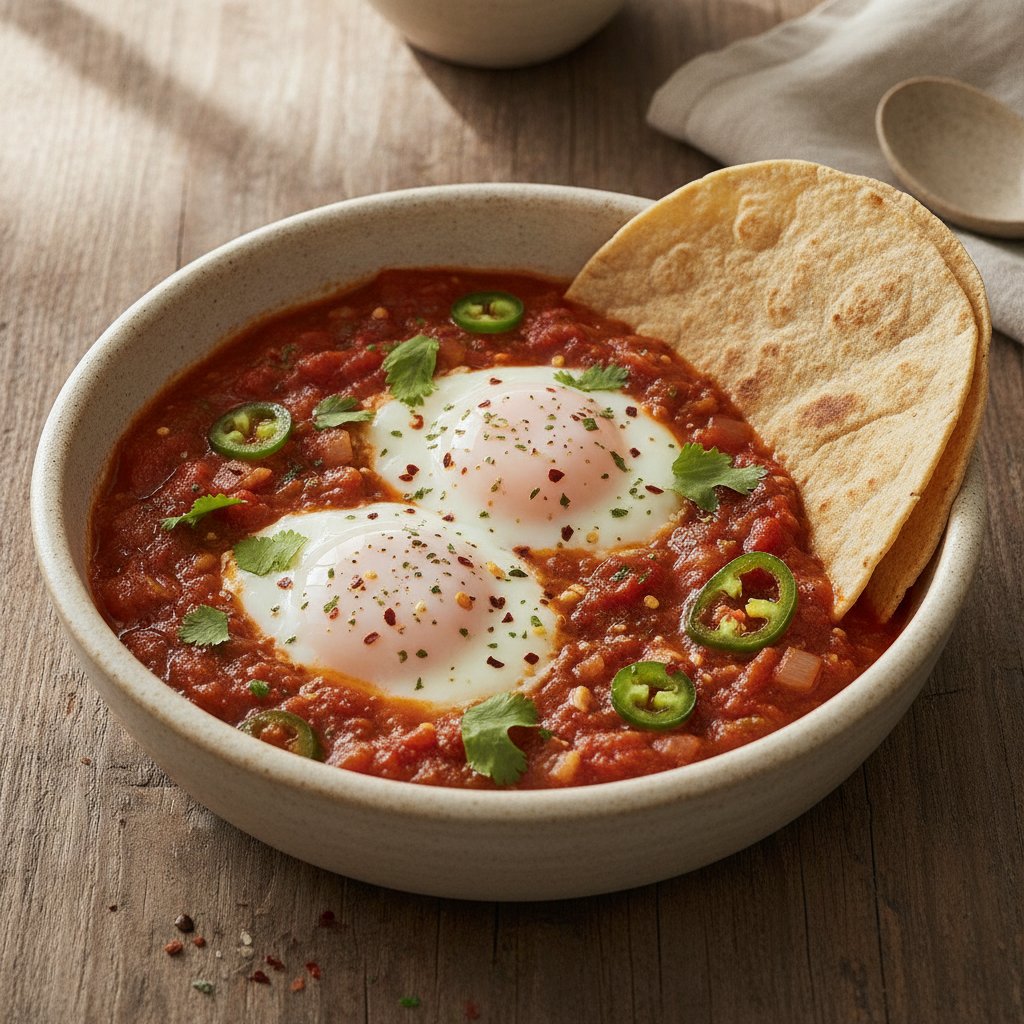 Eggs In Tomato Chili Sauce (Low-Calorie)