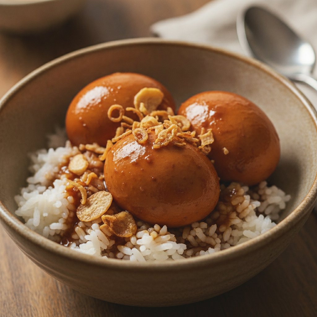 Boiled Eggs in Sweet Brown Sauce