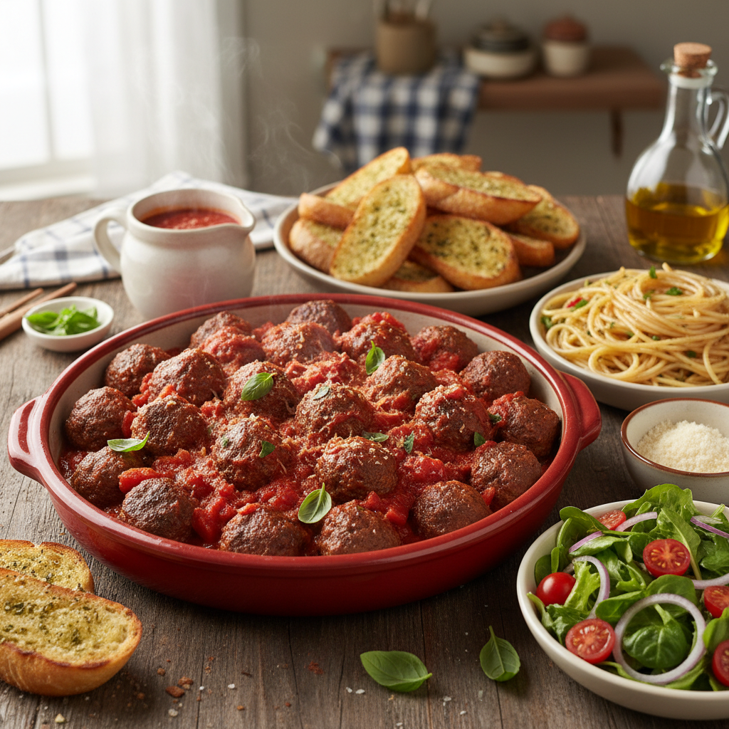 Beef Meatball Marinara Family