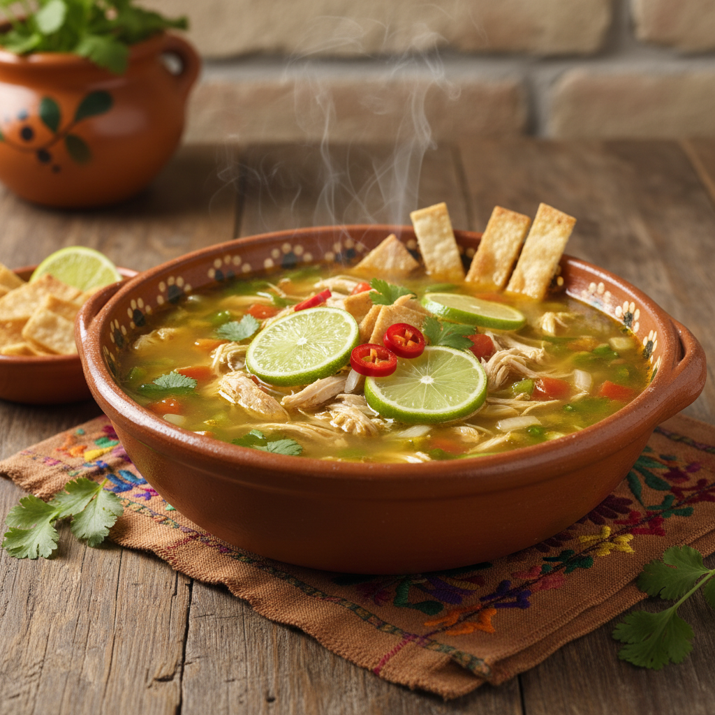Sopa de Lima de Pollo