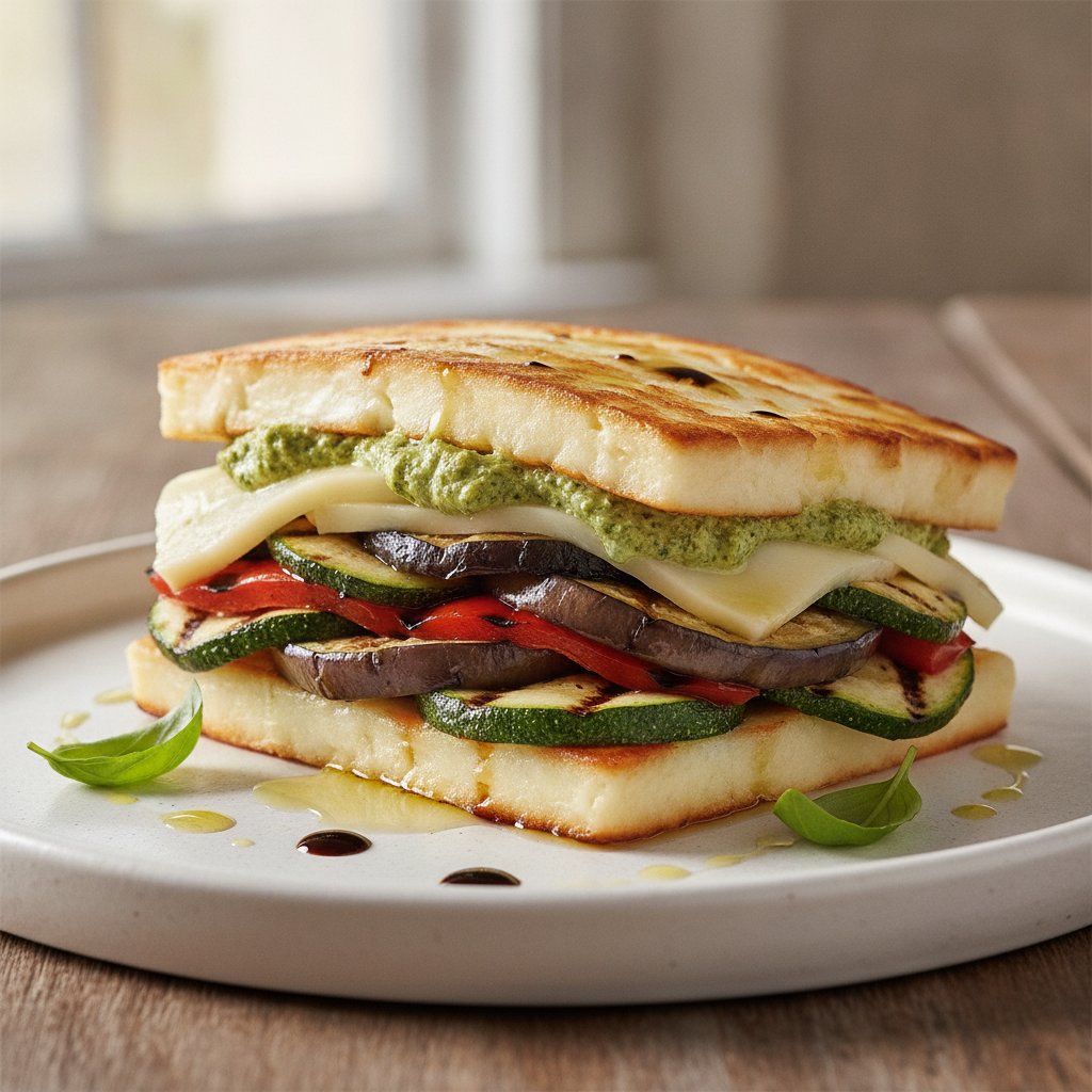 Grilled Vegetable and Cheese Sandwich (Keto)