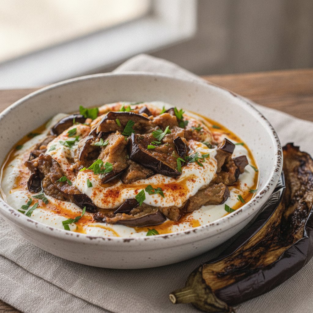 Grilled Eggplant with Yogurt Sauce