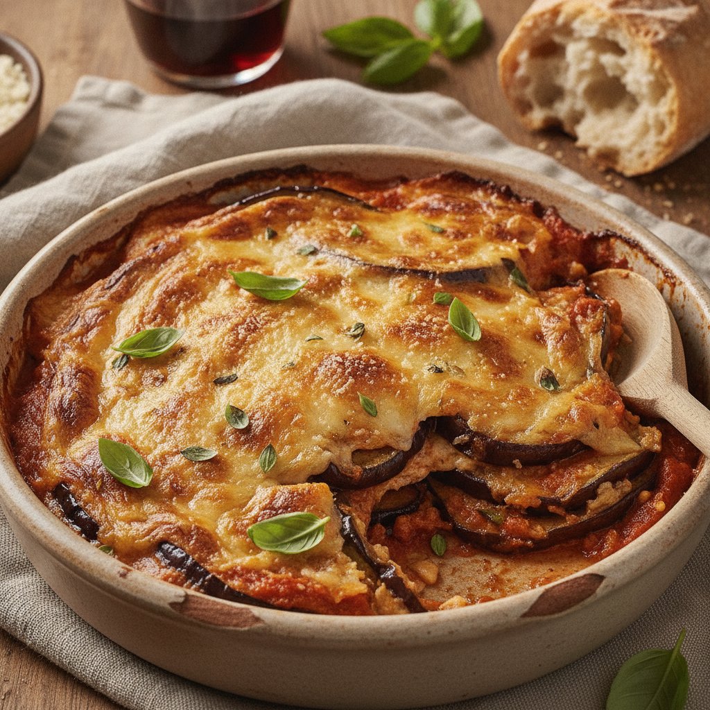 Baked Eggplant Cheese Bake