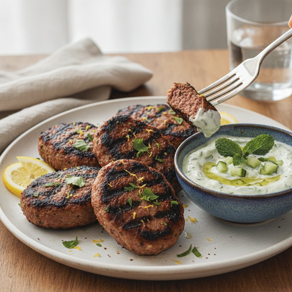 Grilled Minced Lamb Patties (Keto)