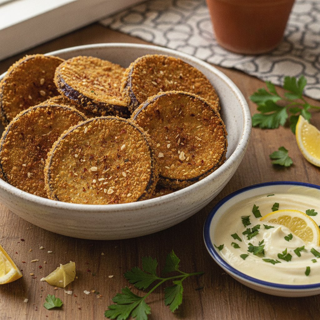 Fried Eggplant Slices (Gluten-Free)