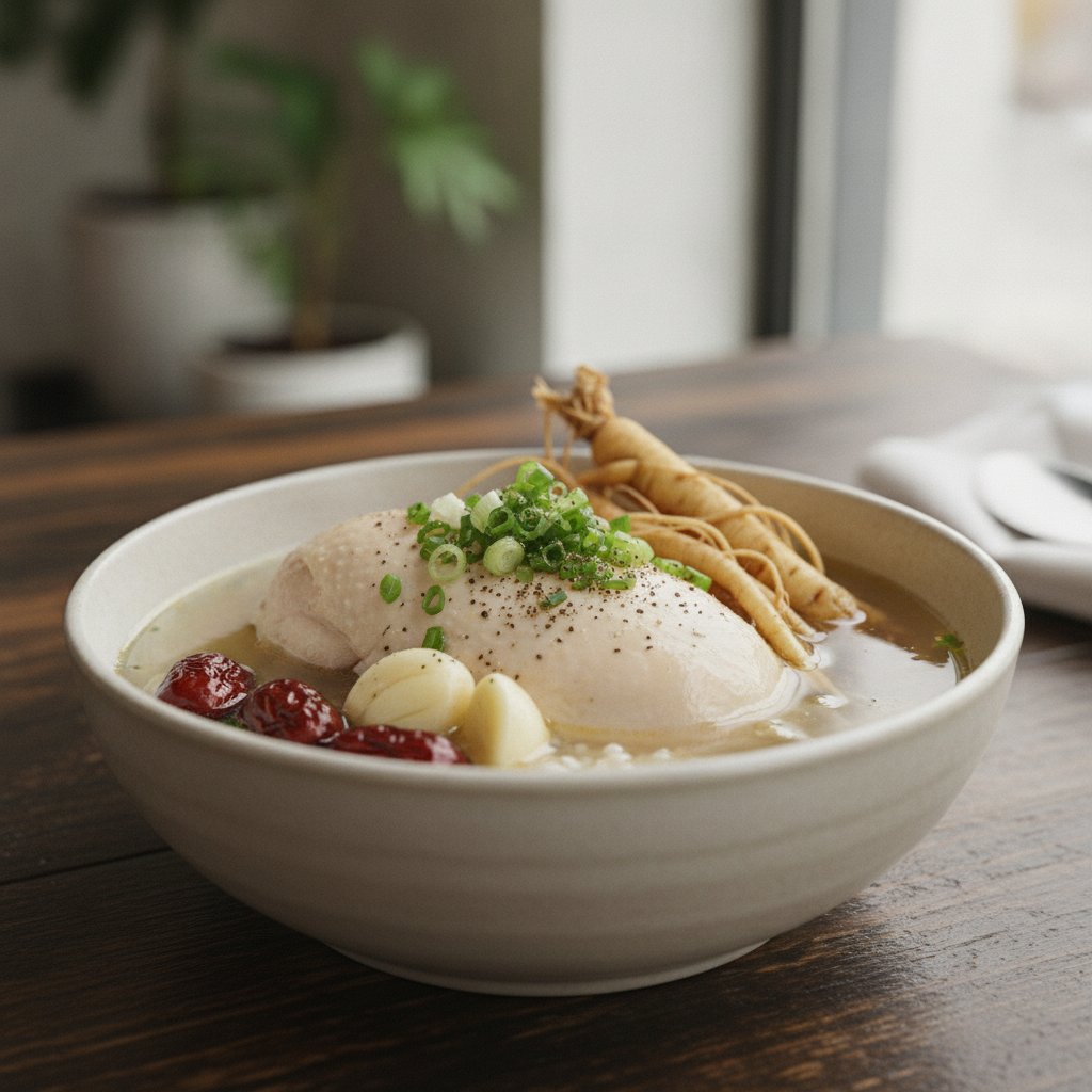Whole Chicken and Ginseng Soup (Low-Chol)