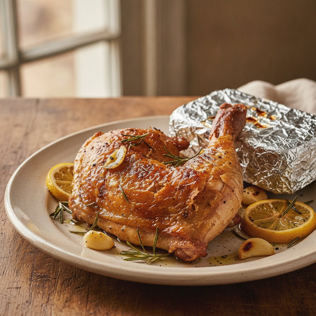 Grilled Chicken Under a Brick