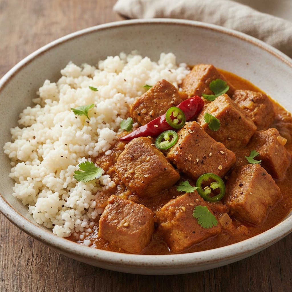 Pork Curry with Vinegar and Chili (Low-Calorie)