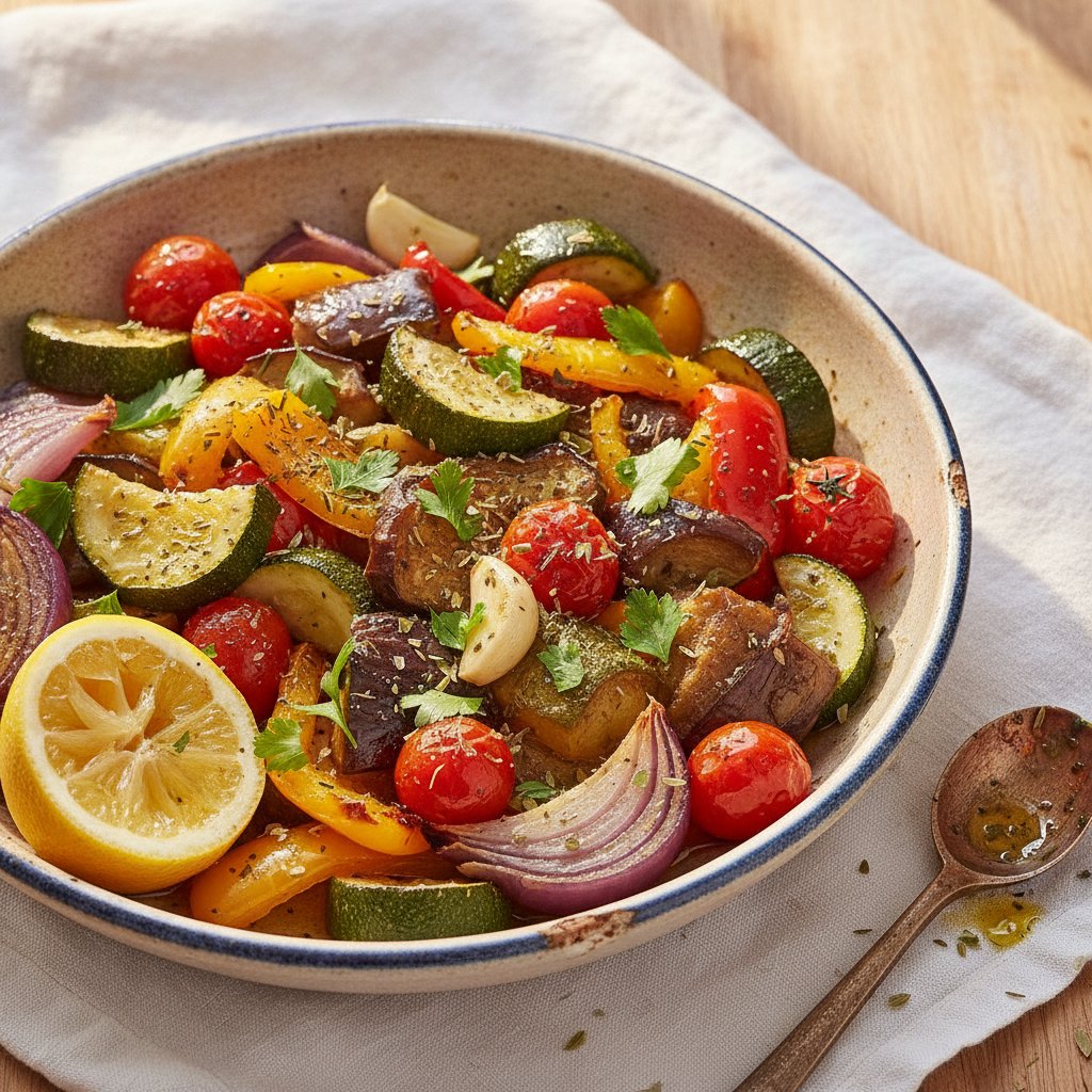 Baked Vegetable Medley with Olive Oil (Low-Chol)