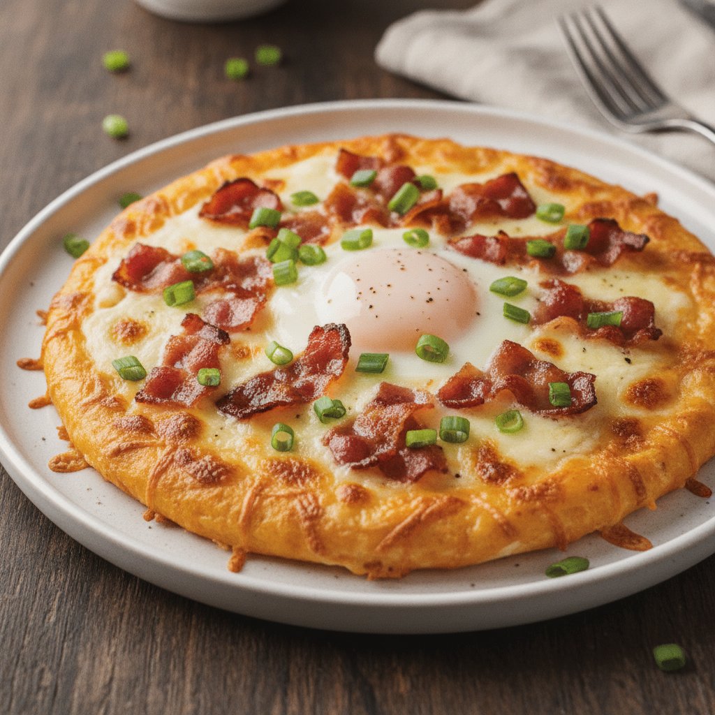 Bacon and Egg Pizza (Keto)