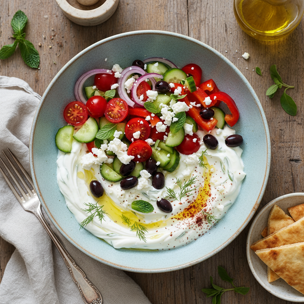 Greek Yogurt Tzatziki Veg Bowl