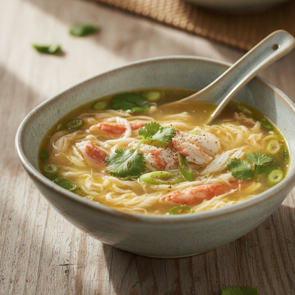 Egg Drop Soup with Crab