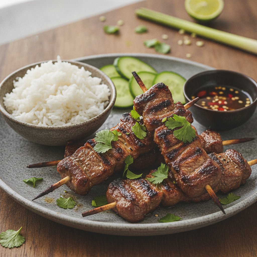 Grilled Marinated Lamb Skewers