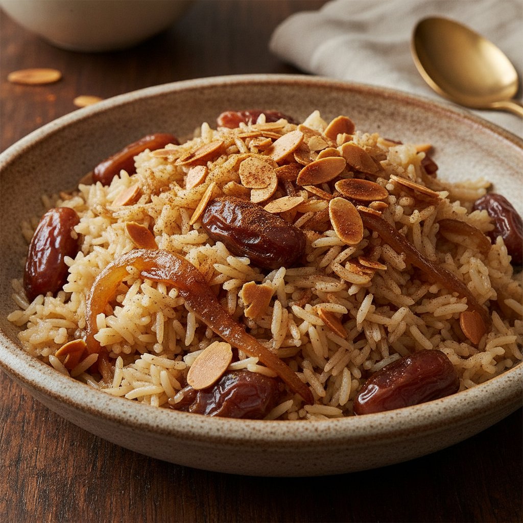 Rice with Dates and Caramelized Onions