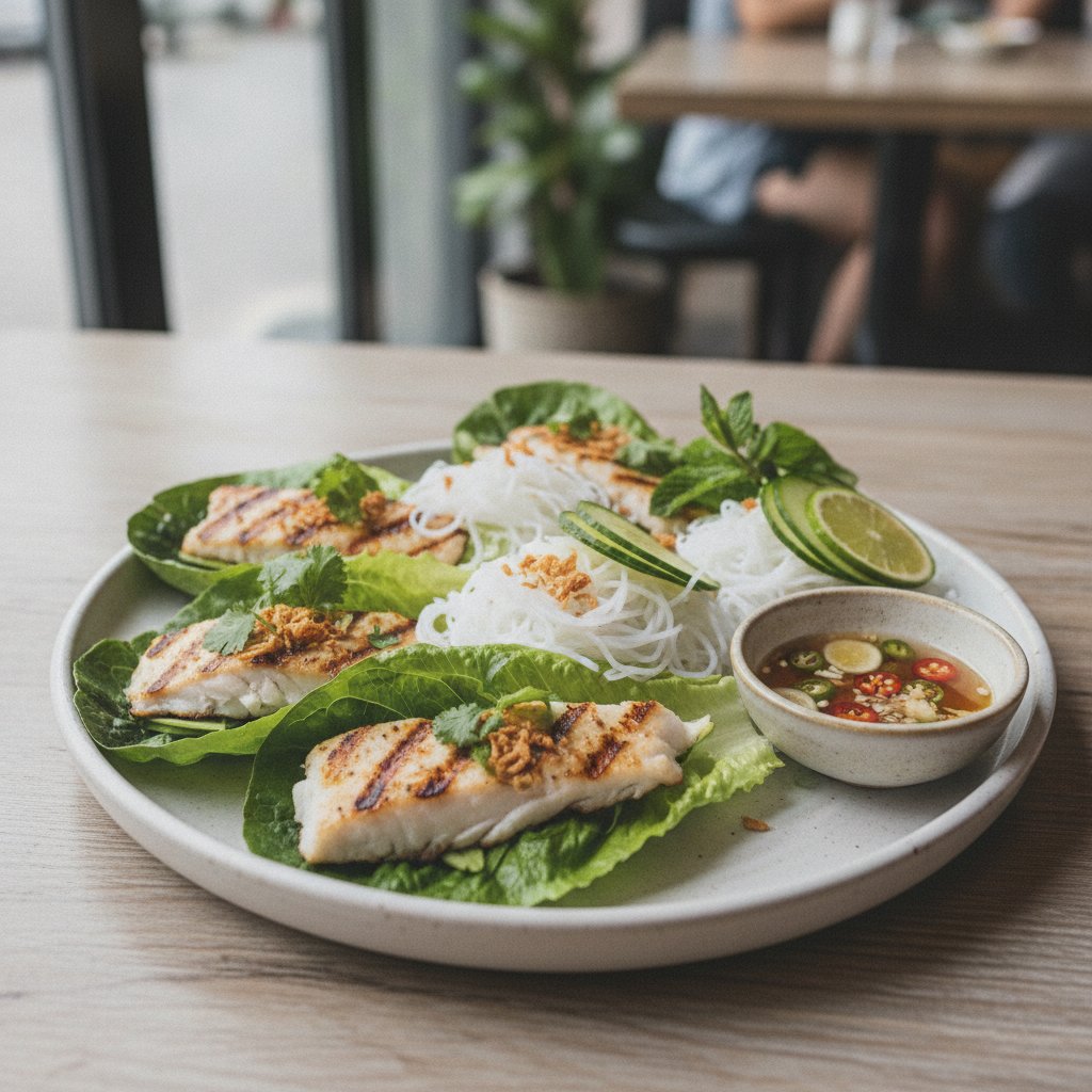 Grilled Fish Lettuce Wraps