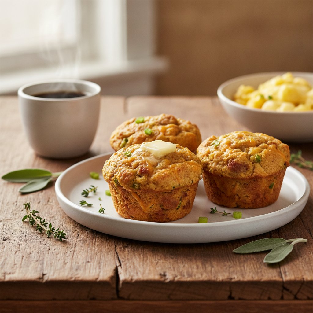 Turkey Sausage and Sage Muffins