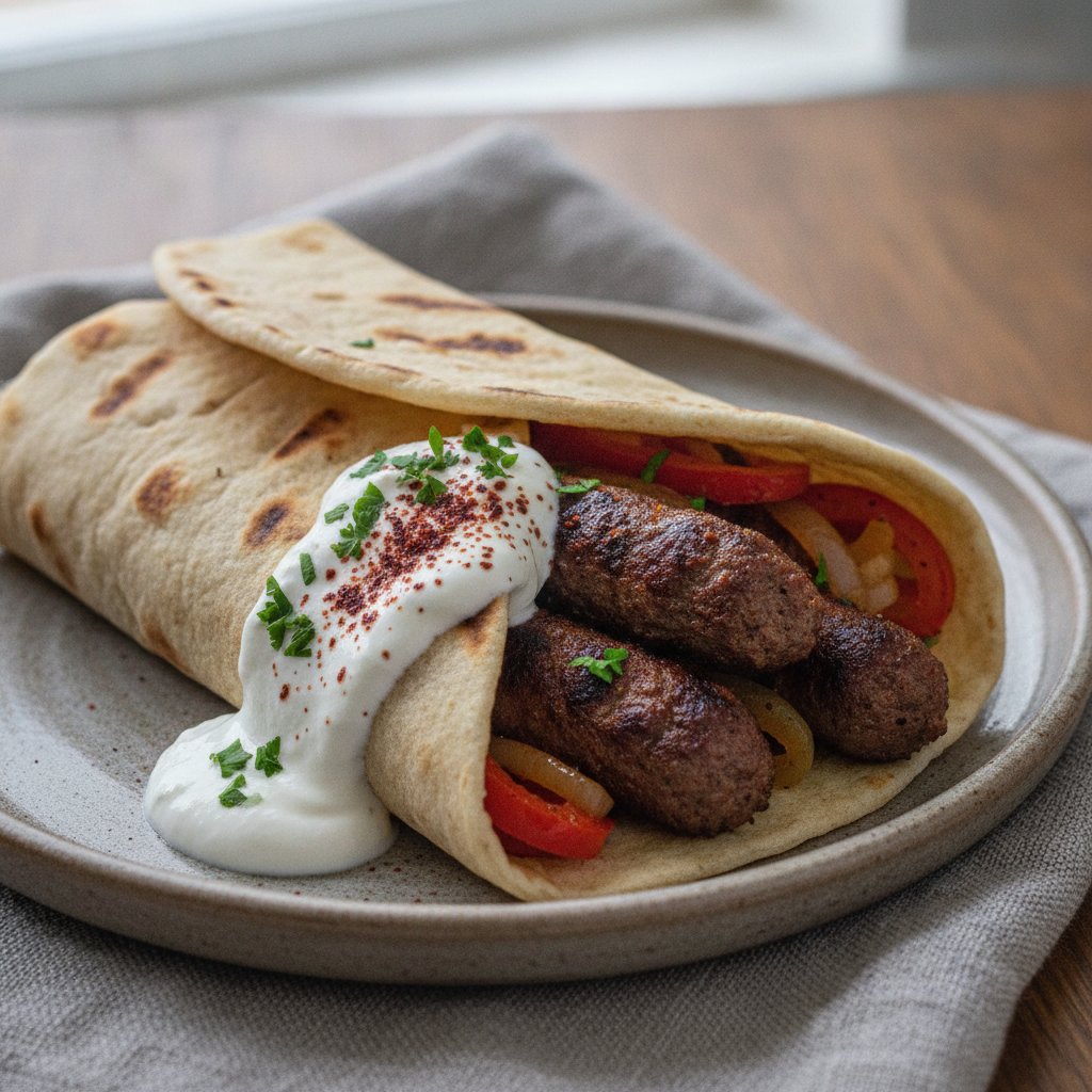 Turkish Sausage Wrap