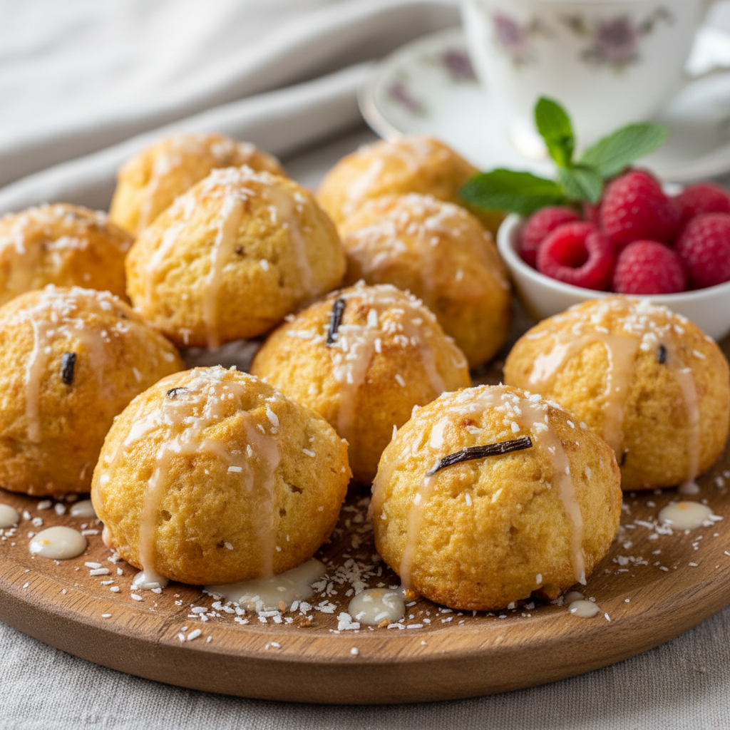 Cottage Cheese Vanilla Coconut Bites