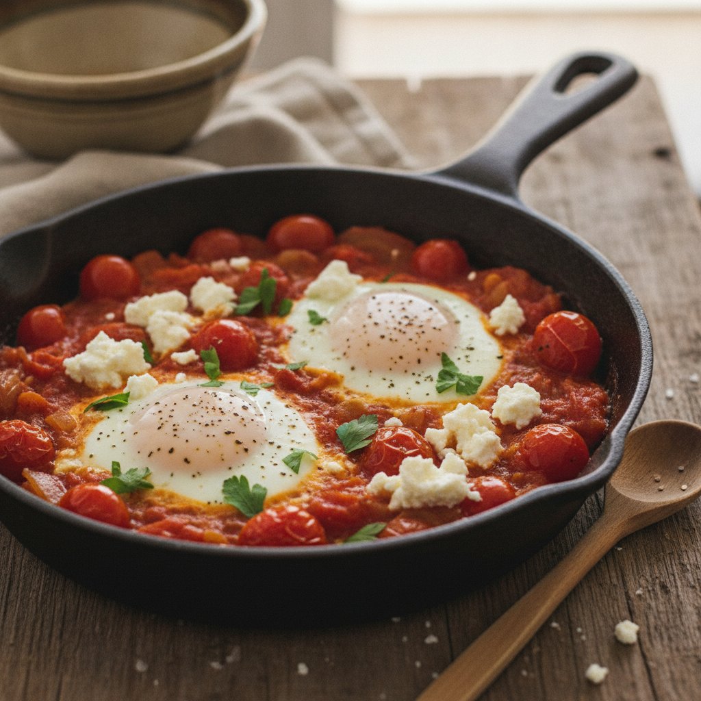 Village Baked Eggs with Tomato (Keto)