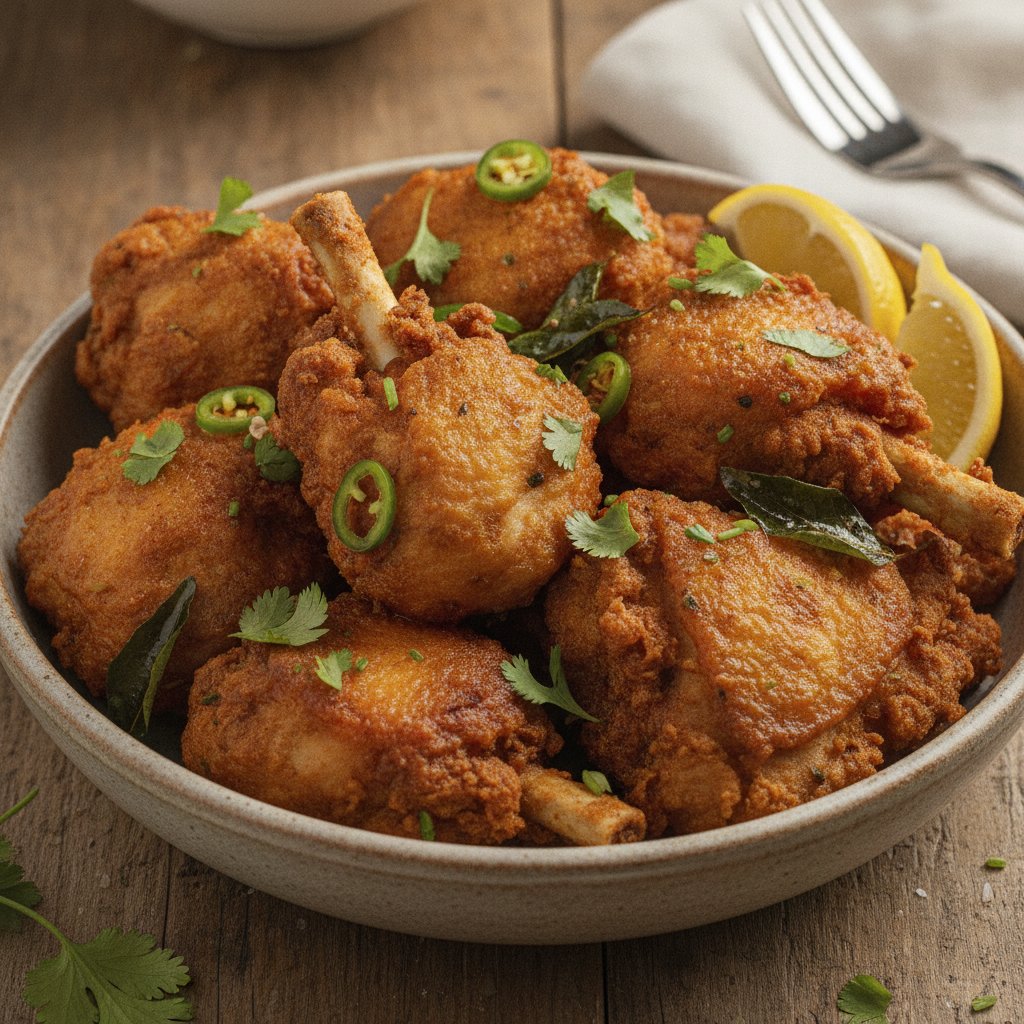 Deep Fried Battered Chicken Curry Style