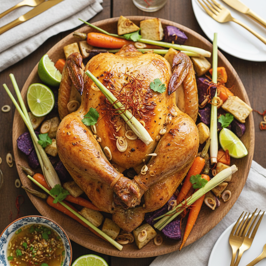 Lemongrass Butter Roast Chicken