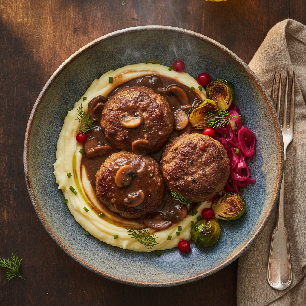 Norwegian Meatballs and Gravy with Mash — Kjottkaker and Gravy