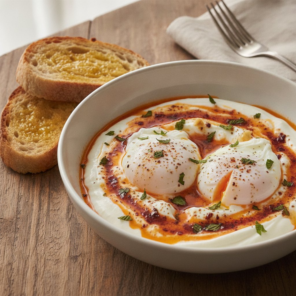 Poached Eggs with Yogurt (Low-Calorie)
