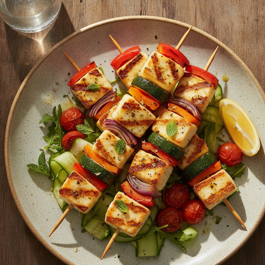 Grilled Halloumi Skewers