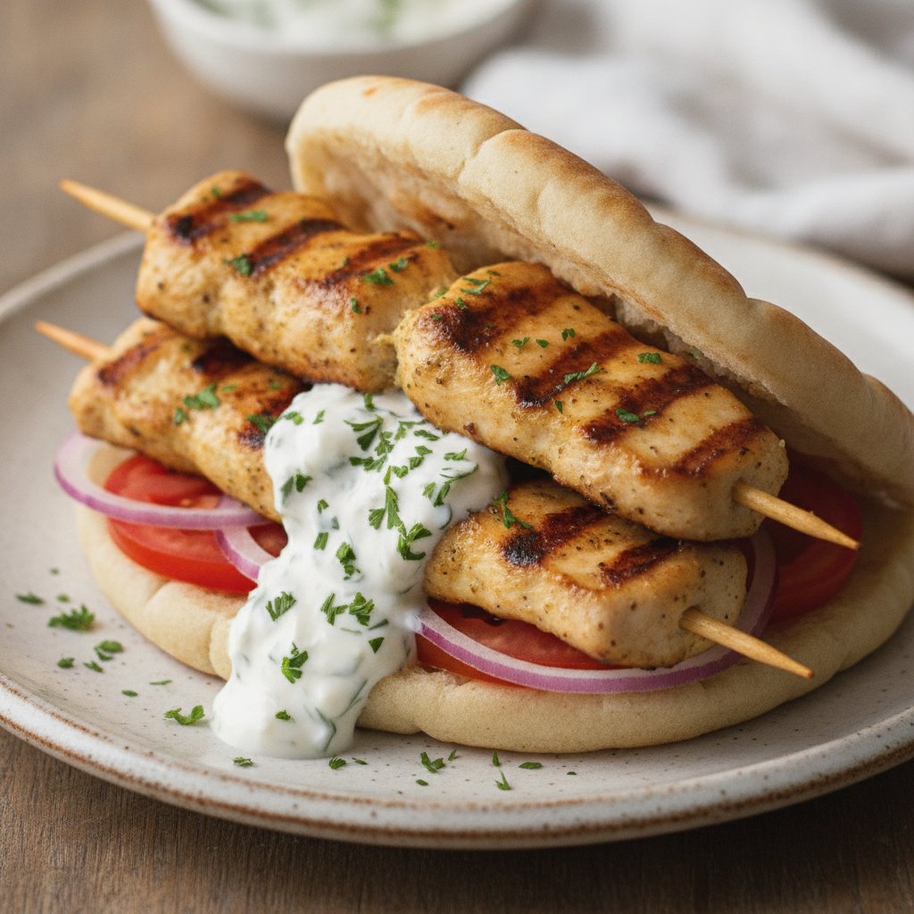 Chicken Skewer Sandwich