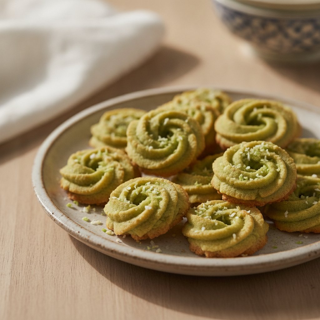 Thai Pandan Butter Cookies