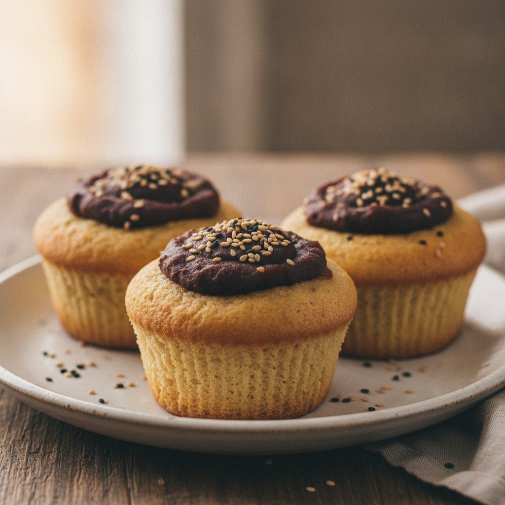 Red Bean Paste Cupcakes