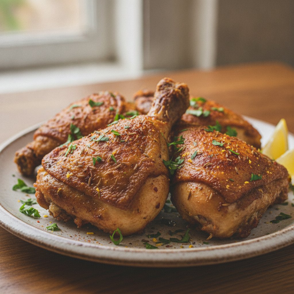Crispy Whole Fried Chicken Pieces (Low-Calorie)