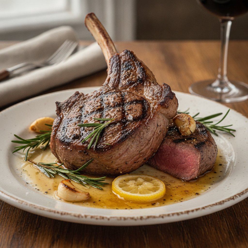Grilled Veal Chop with Rosemary