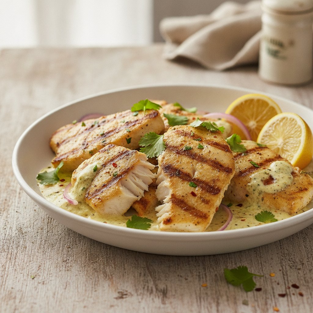 Yogurt Grilled Fish Fillets (Low-Calorie)