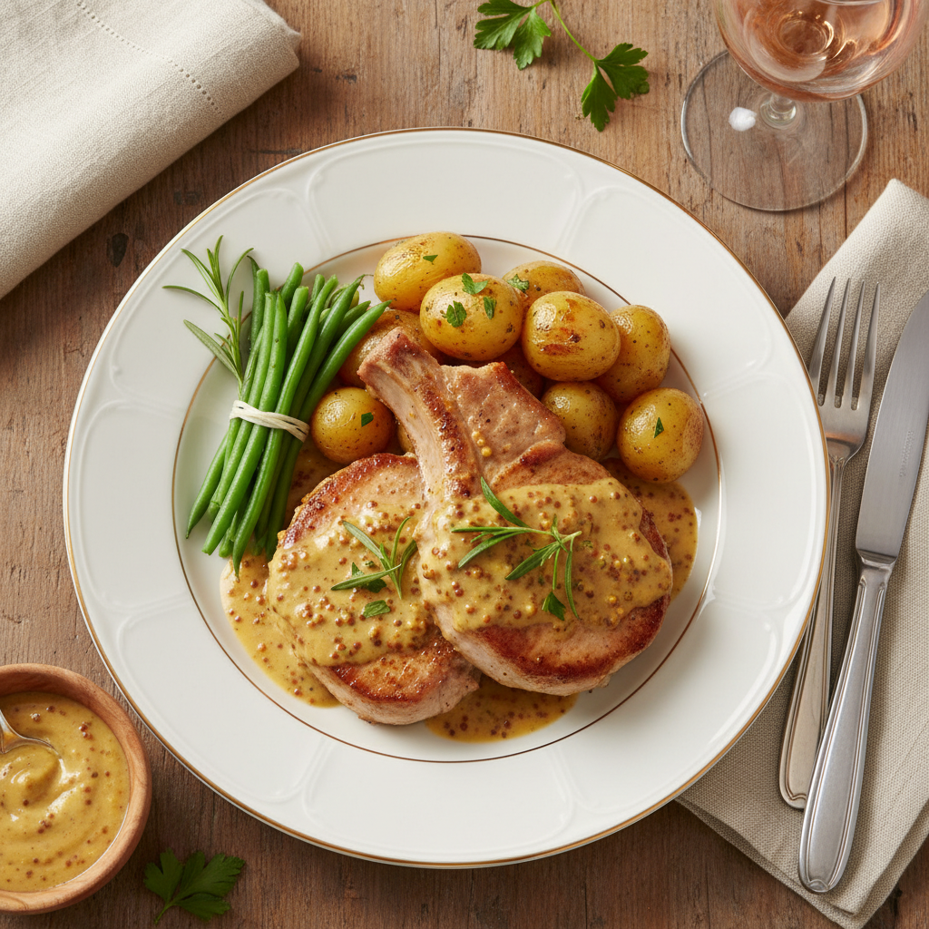 Côtes de Porc Dijonnaise