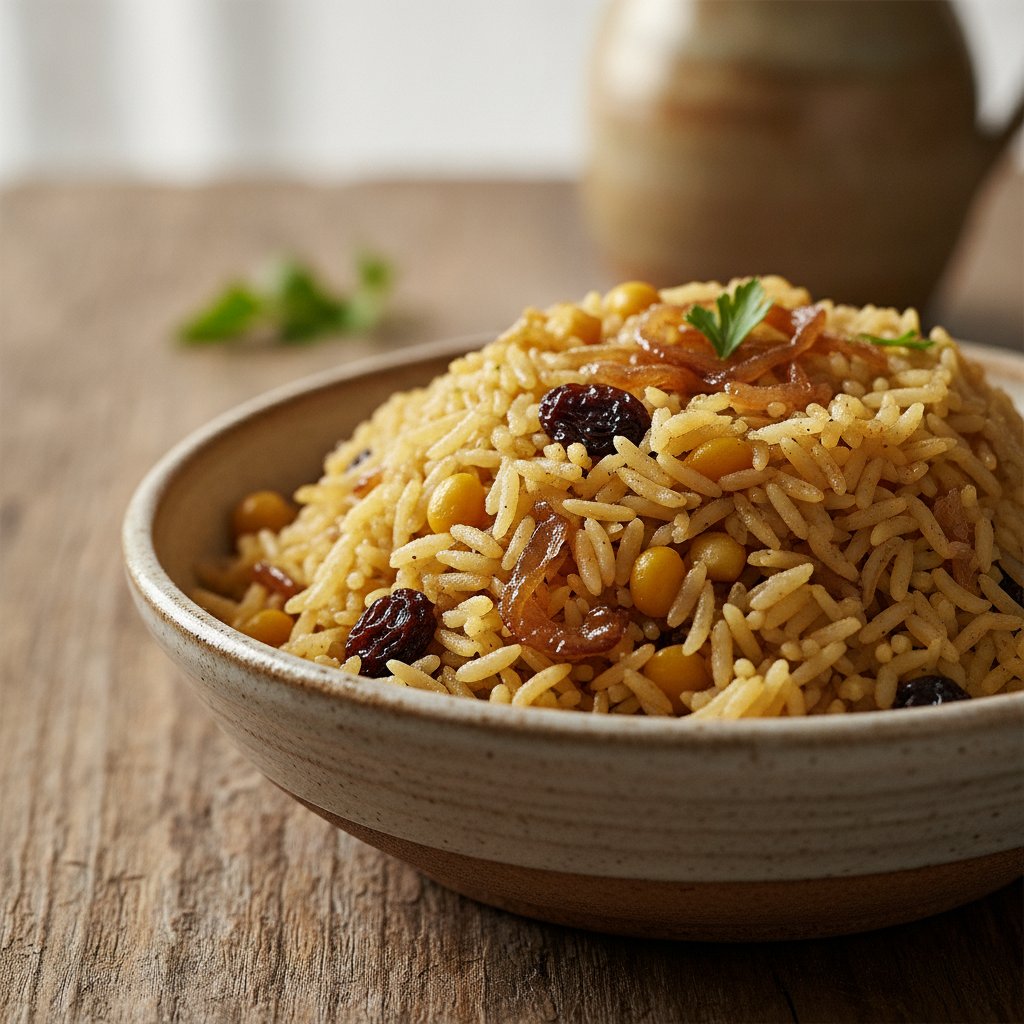 Rice with Split Peas and Raisins