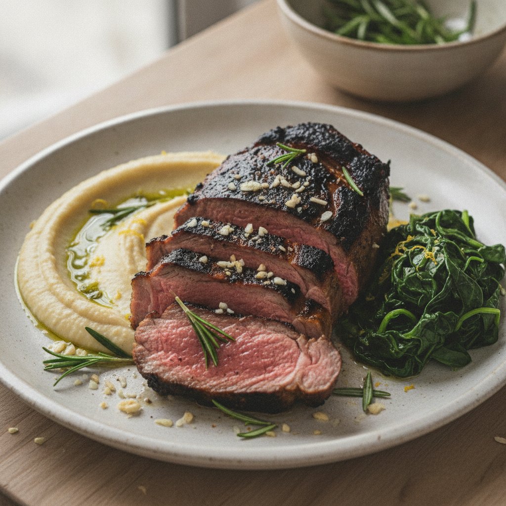 Grilled Lamb Leg with Garlic (High-Protein)