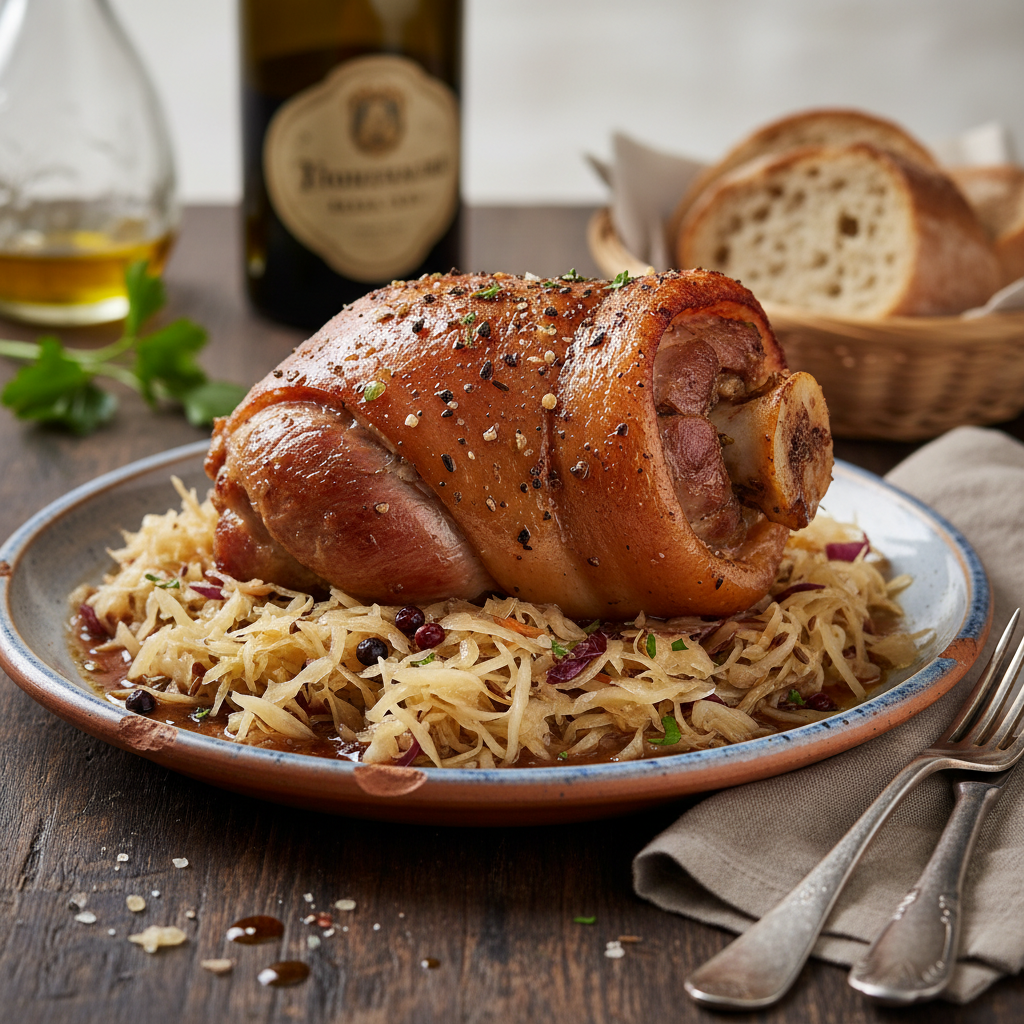 Braised Pork Shank with Sauerkraut — Stinco di Maiale con Crauti