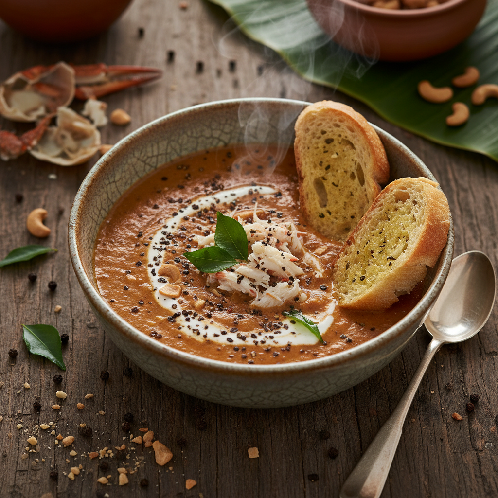 Sri Lankan Black Pepper Crab Bisque