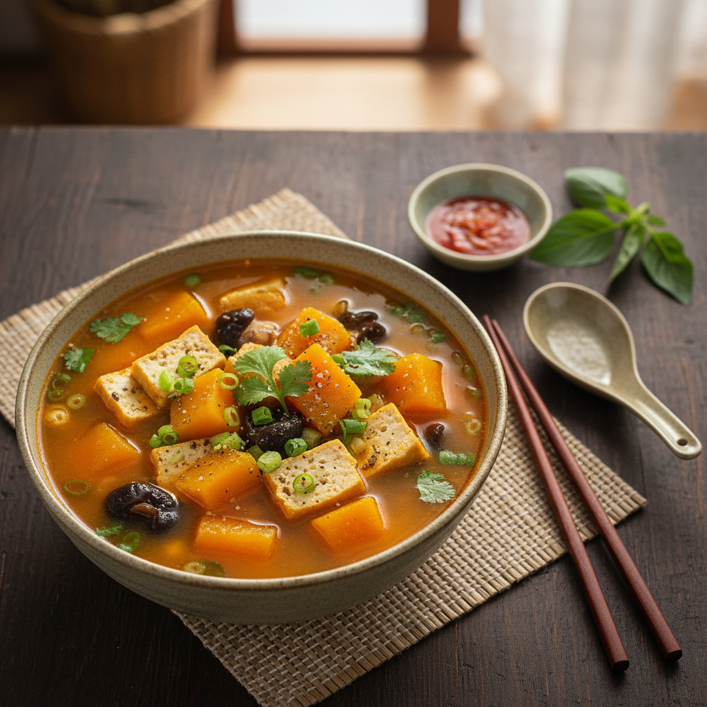 Creamy Pumpkin Coconut Soup — Canh Bi Do Chay
