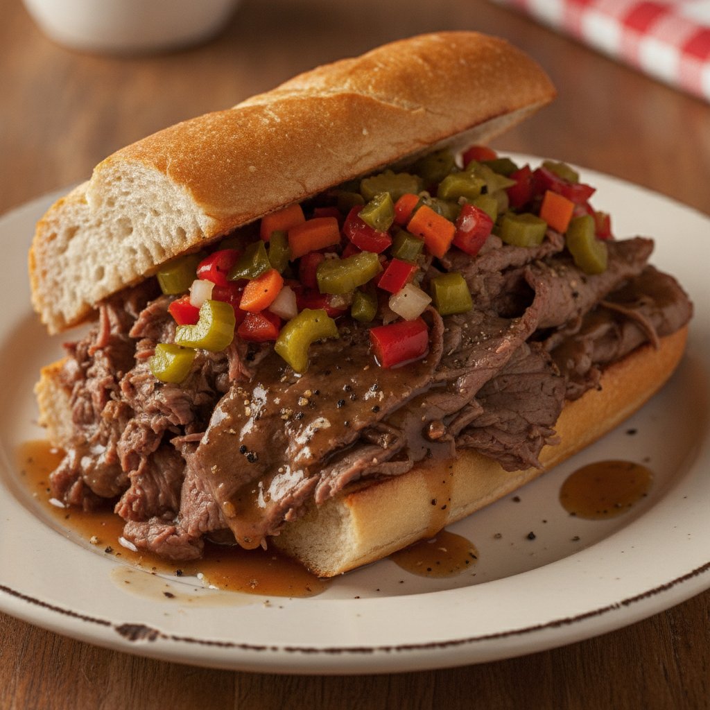 Italian beef sandwich