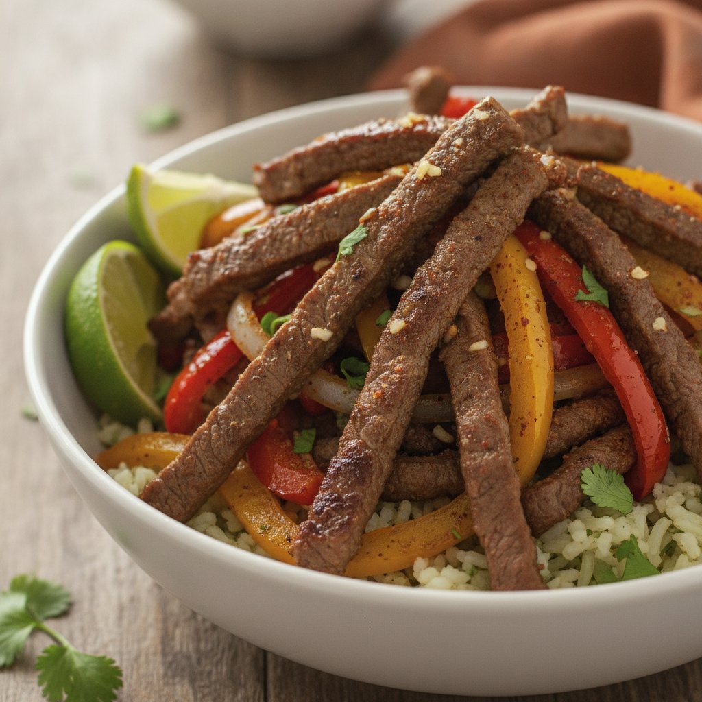 Sizzling Steak and Onions (Low-Calorie)