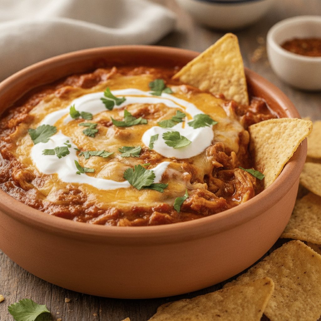 Shredded Chicken Tomato Dip